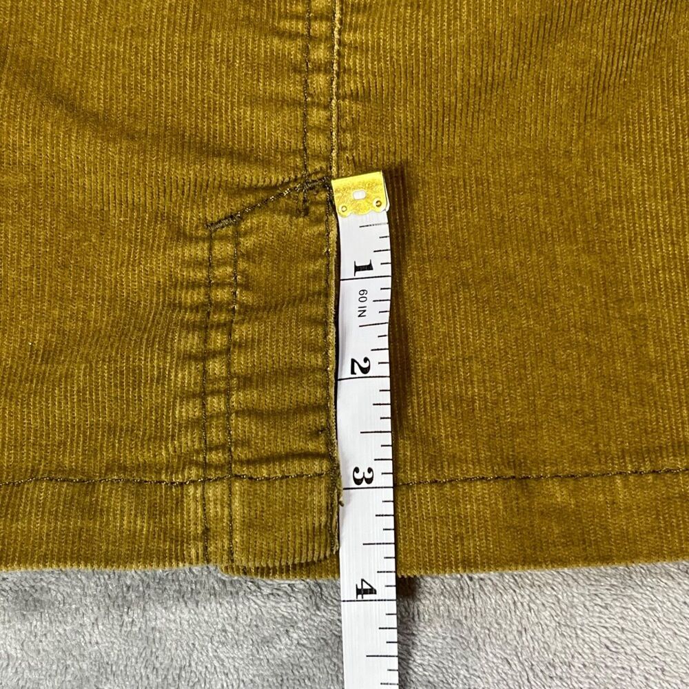 Athleta Women's Mini Skirt Size 4 Mustard‎ Yellow Corduroy5-Pocket Casual Cotton - Picture 12 of 13